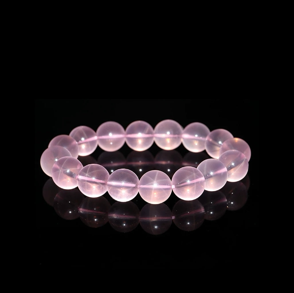 Heartfelt Charm - Natural Rose Quartz Bracelet