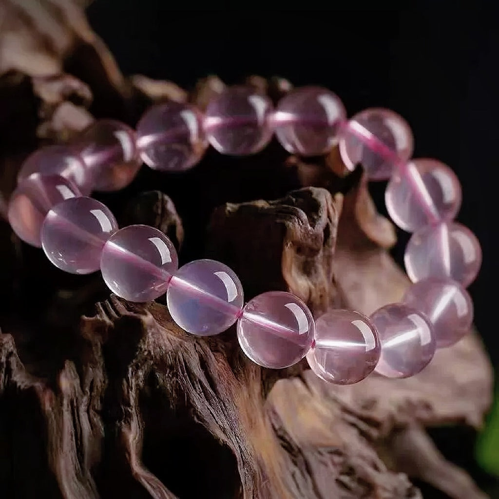 Heartfelt Charm - Natural Rose Quartz Bracelet