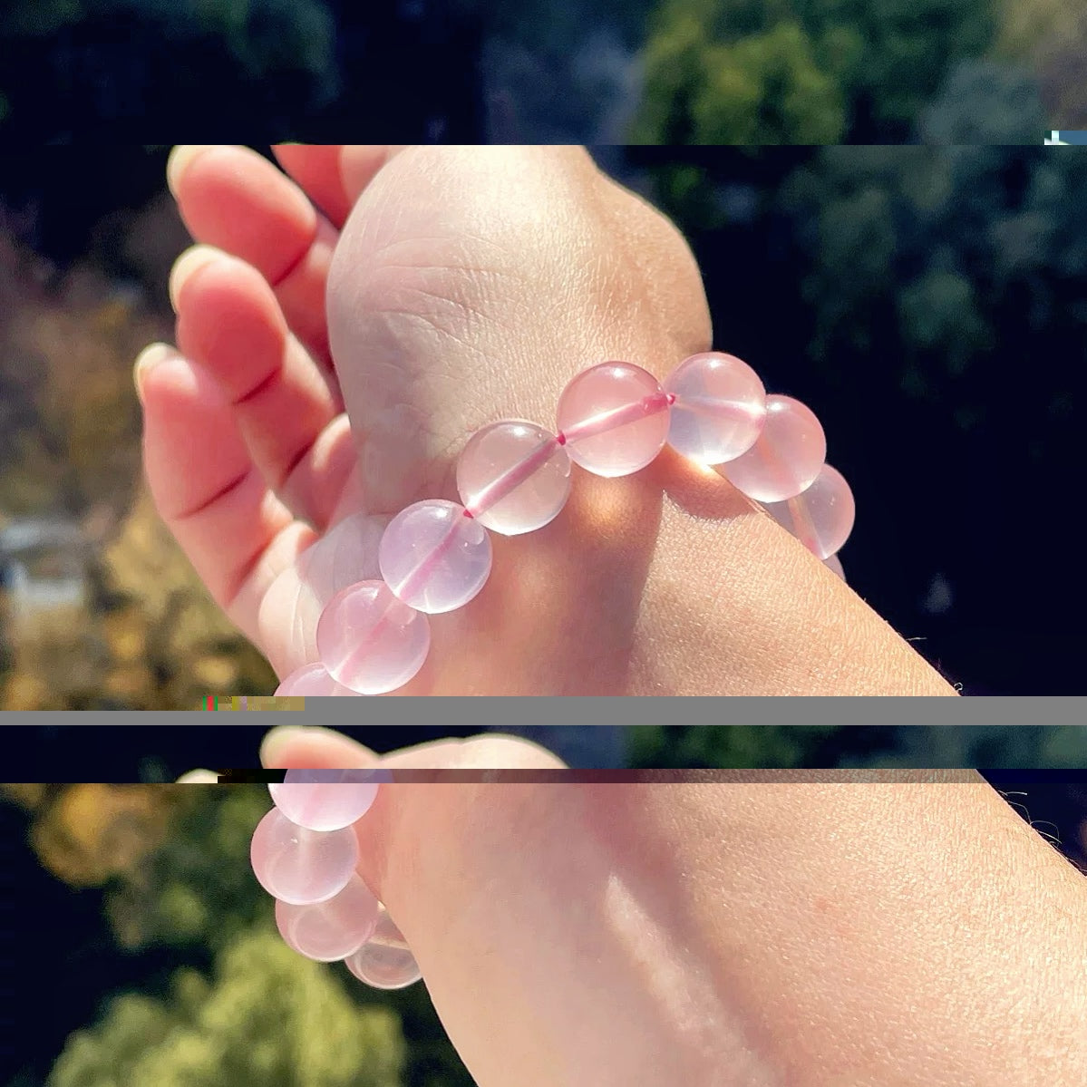 Heartfelt Charm - Natural Rose Quartz Bracelet